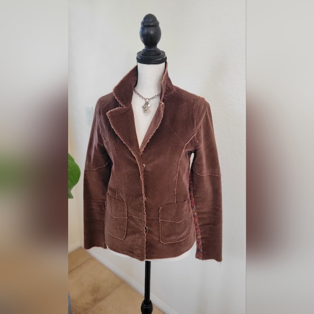 Corduroy Blazer, size Small, women. Boho style